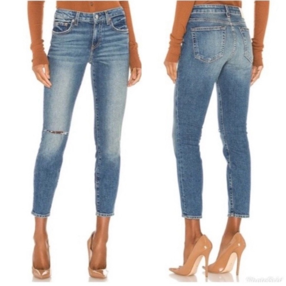 trave sophie low rise slim crop jeans denim heartbreaker Size 28
